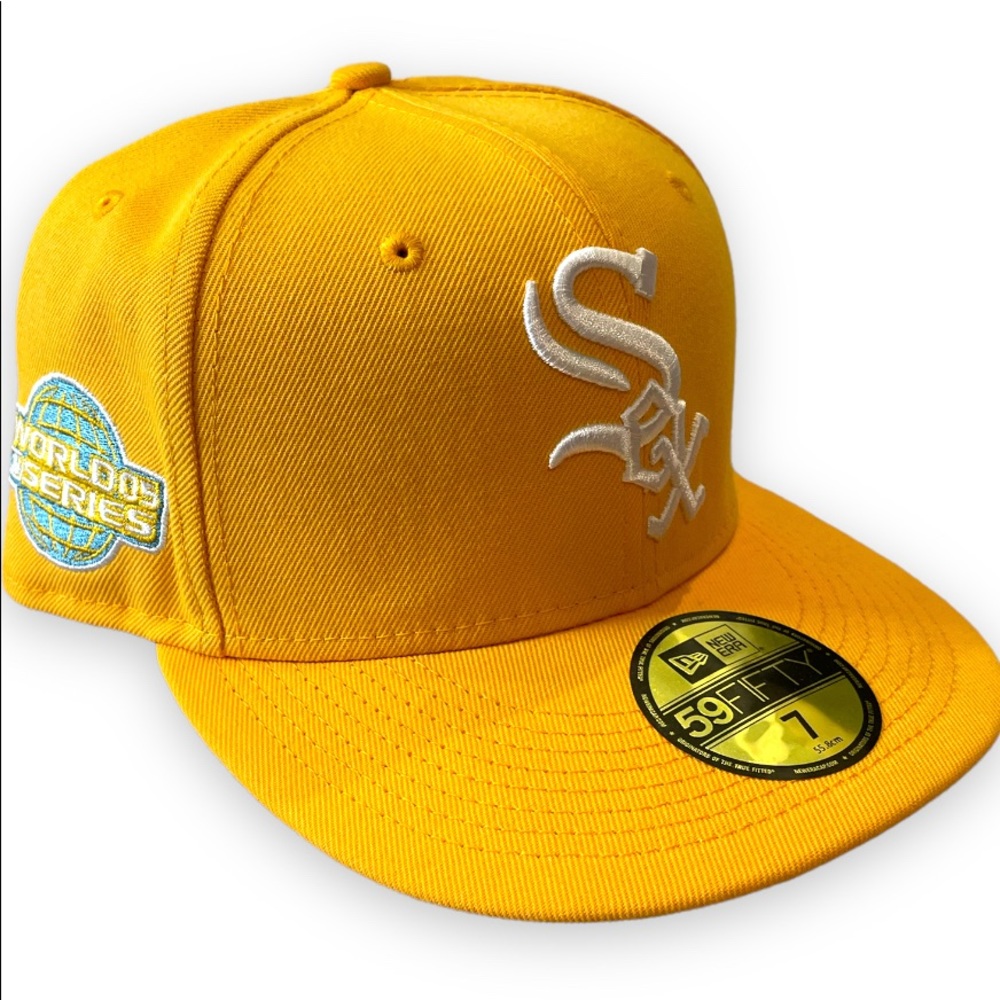 LEMONDROP COLLECTION - NEW ERA FITTED CAP SIZE 7 WHITE SOX NEW W TAGS
